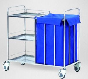 Linen Trolley with Three Shelves and Bag