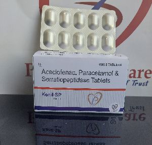 Aceclofenac, Paracetamol, Serratiopeptidase Tablets