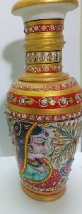 Marble Madhubani Handicraft Flower Pot
