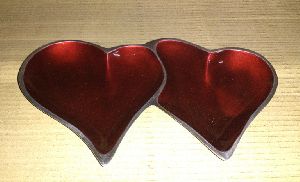 heart aluminium platter