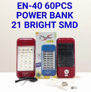 24 ENERGY Power Bank Cum 21 Hi-Bright LED Rechargeable Solar Light Lantern Emergency Light  (Red)