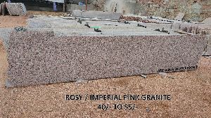 rosy pink granite slab