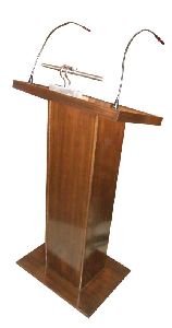 Simple wooden lectern with natural polish finish SP-651