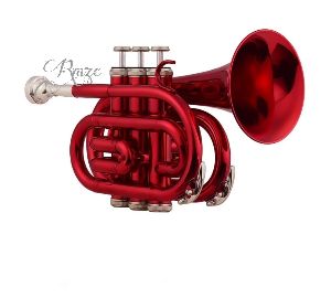 Rmze Professional B Red-Silver Pocket Trumpet
