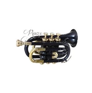 Rmze Professional Black-Gold Pocket Trumpet