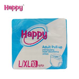 Happy Adult Disposable Pull-Up Diaper-L/XL10