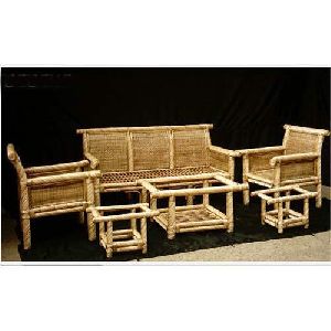 Bamboo Cane Sofa Set