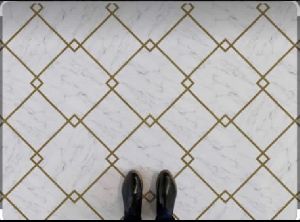 Marble with Brass Inlay Work