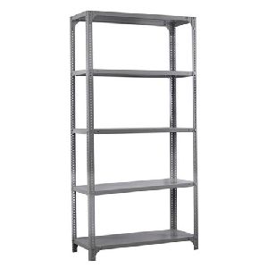 Light Weighted Gray Slotted Angle Rack