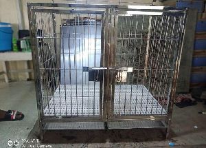 Steel dog cage