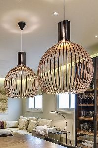 Metal hanging lamp for home or hotel decor