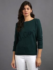 Solid Olive Women Top