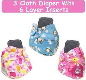 Baby Free Size Cloth Diaper Set