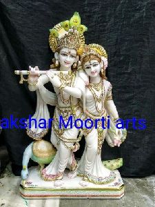 marble radha krishna statue