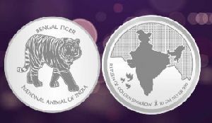 Sikkawala 999 Silver Tiger 10 Gm Coin