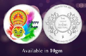 Sikkawala Onam 999 Silver Color Coin 10 Gm