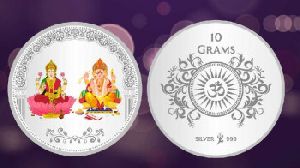 Sikkawala Laxmi Ganesh 999 Silver Color Coin 10 Gm