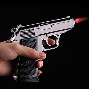 Gun Style 608 Machine Lighter With Loading System With Pull Back System Lighter Iron Gas Lighter