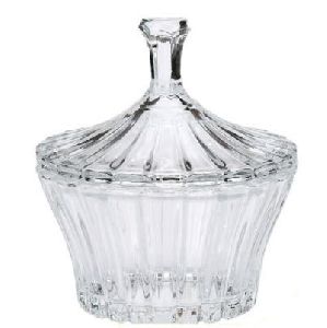 Decorative Glass Bowl with Lid