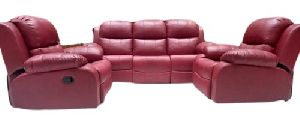 Reclining Leather Sofa Set