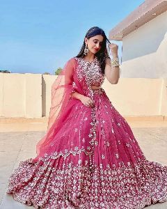 PINK DULHAN LEHENGA CHOLI