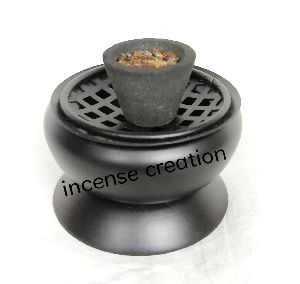 Iron incense burner / iron rose bowl / lobandan / loban burner / charcoal incense burner