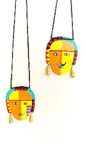 Clay Wall Hangings Indian Tribal King &amp;amp; Queen Mask Manufacturer