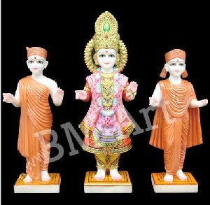 Handmade Marble Swaminarayan Statue