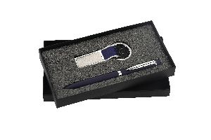 NAVY BLUE PEN AND KEYCHAIN SET