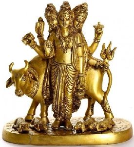 Brass Dattatreya Statue