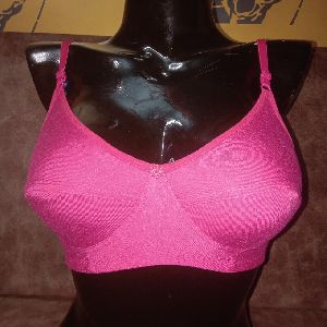 Deep Pink Plain Bra