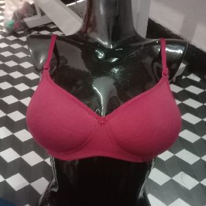 Rayon Pink Padded Bra, Size : 28, 30, 32, 34, 36, Feature : Anti