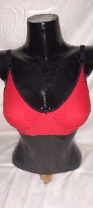 Red Contrast Bra