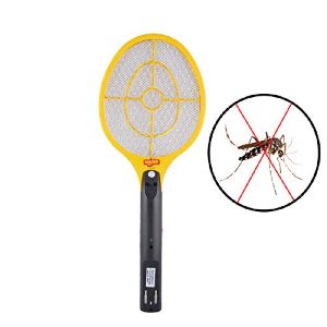 Mosquito Racket, Rechargeable Mosquito Killer Bat, Badminton (Swatter/Zapper), White