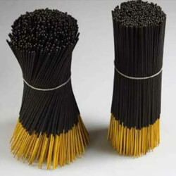 black raw incense stick