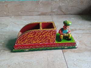 Wooden Pen Stand with hand painted