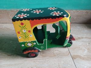 Wooden small pass Taxi With Hand painted