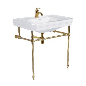 Bathroom metal stand freestanding washing basin console sink