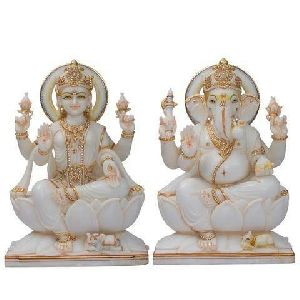 Marble Laxmi Ganesh Statue