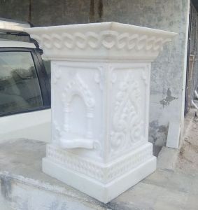 marble tulsi pot