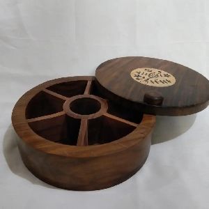 Wooden spice box