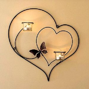 Wall Mounted Iron Candle Holders