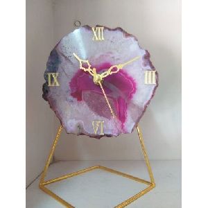 Trendy Agate Clock