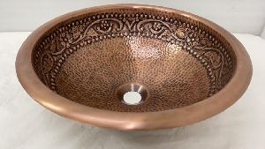 copper wash basin