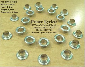 600No Brass Silver Eyelets Small Height