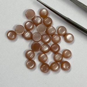 Natural Brown Moonstone Round Cabochons Loose Gemstones