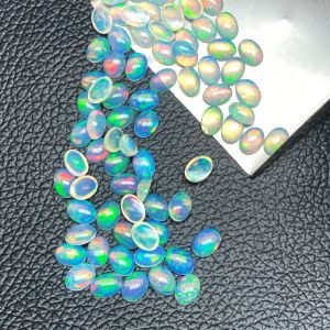 Natural Ethiopian Opal Oval Cabochons Loose Gemstones