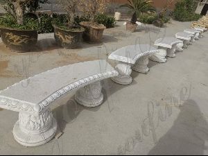 Outdoor benches in marble