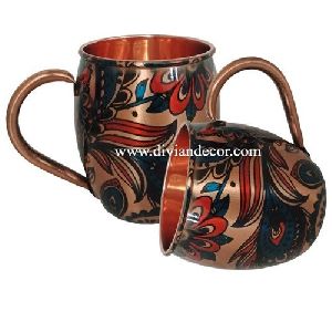 Meenakari Pure Copper Mug, Packaging Type : Carton Box, Bubble Wrap