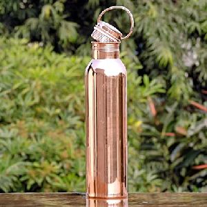 Plain Copper Water Bottle With Handle 950 ML Water Bottle